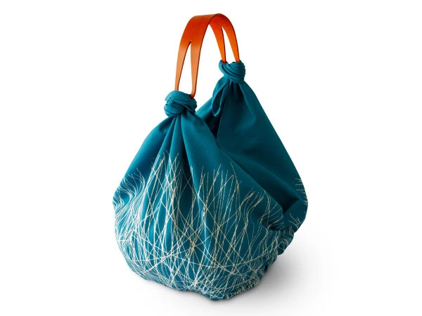 Baumwolltasche Furoshiki Tsuru, Blau, 100 Cm 13 Baumwolltasche Furoshiki Tsuru, Blau, 100 Cm – Bild 11
