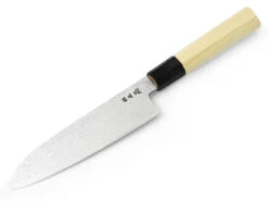 Damastmesser Santoku 180, Silver Steel -Japanisches Geschirr Store damastmesser santoku 180 silver steel 1