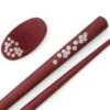 Essstäbchen Set Mit Ablage Sakura, Purple Heart -Japanisches Geschirr Store essstaebchen set mit ablage sakura purple heart