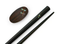 Essstäbchen Set Mit Ablage Tonbo, Ebenholz