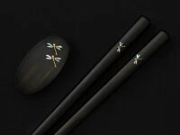 Essstäbchen Set Mit Ablage Tonbo, Ebenholz 11 Essstäbchen Set Mit Ablage Tonbo, Ebenholz – Bild 9