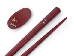 Essstäbchen Set Mit Ablage Tonbo, Purple Heart -Japanisches Geschirr Store essstaebchen set mit ablage tonbo purple heart 1