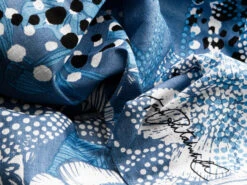 Furoshiki Kukka, Blau, 90 X 90 Cm -Japanisches Geschirr Store furoshiki kukka blau 90 x 90 cm 1