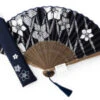Handfächer Aihitoe Kon, Blau -Japanisches Geschirr Store handfaecher aihitoe kon blau