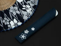 Handfächer Aihitoe Kon, Blau 9 Handfächer Aihitoe Kon, Blau – Bild 7