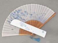 Handfächer Kiyomi, Blau 10 Handfächer Kiyomi, Blau – Bild 8