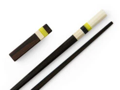 Japanische Essstäbchen Manchester Bee, Ebenholz, Mit Ablage -Japanisches Geschirr Store japanische essstaebchen mancherster bee ebenholz mit ablage 1