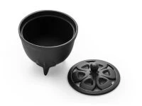 Japanisches Räuchergefäß Sakura, Gusseisen Schwarz 5 Japanisches Räuchergefäß Sakura, Gusseisen Schwarz – Bild 3