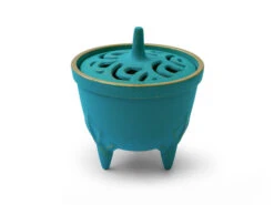 Japanisches Räuchergefäß Sakura, Gusseisen Türkis -Japanisches Geschirr Store japanisches raeuchergefaess sakura gusseisen tuerkis 1