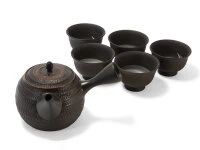 Japanisches Teeservice 6-teilig, Kyusu Tokoname Sendan Maru 5 Japanisches Teeservice 6-teilig, Kyusu Tokoname Sendan Maru – Bild 3