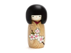 Kokeshi: Holzpuppe Sakura -Japanisches Geschirr Store kokeshi holzpuppe sakura 1
