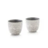 Sake Becher, Silber, 2er Set -Japanisches Geschirr Store sake becher silber 2er set