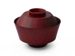 Suppenschale Mit Deckel Hashi Han, Urushi Rot -Japanisches Geschirr Store suppenschale mit deckel hashi han urushi rot 1