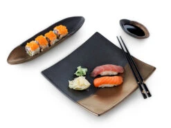 Sushi Set Sou, Schwarz-gold -Japanisches Geschirr Store sushi set sou schwarz gold 1