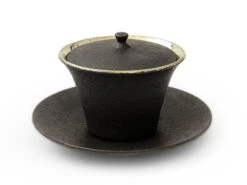 Teetasse Kuro Tsuya Mit Untertasse Und Deckel -Japanisches Geschirr Store teetasse kuro tsuya mit untertasse und deckel 1