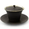 Teetasse Kuro Tsuya Mit Untertasse Und Deckel -Japanisches Geschirr Store teetasse kuro tsuya mit untertasse und deckel