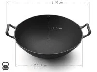 Wok Gusseisen Ø 31,5 Cm IWACHU 8 Wok Gusseisen Ø 31,5 Cm IWACHU – Bild 6