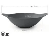 Wok Pfanne Gusseisen NakedPan, Ø 30 Cm, OIGEN 7 Wok Pfanne Gusseisen NakedPan, Ø 30 Cm, OIGEN – Bild 5