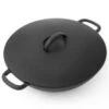 Wok Pfanne / Topf, Gusseisen Mit Deckel, 2 Größen -Japanisches Geschirr Store wok pfanne topf gusseisen mit deckel 2 groessen